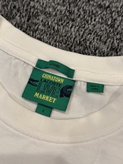 Lacoste Live x Chinatown Market Collab Croc T Shirt White Cotton Mens Size Small
