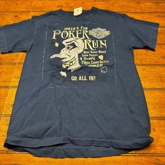 Harley-Davidson Joker Poker Run T-Shirt Mens Small Navy Brandywine PA Dealer