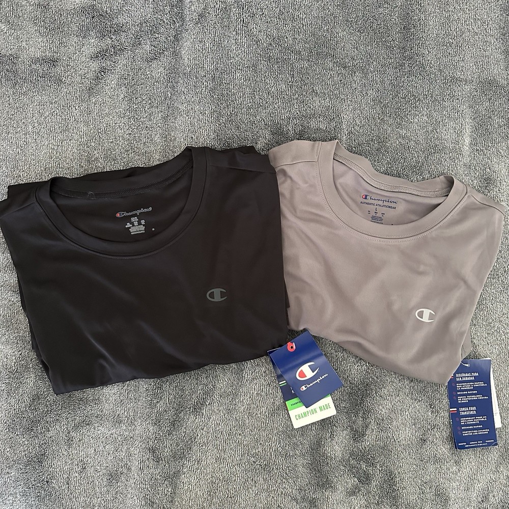 Champion Mens Double Dry Core + Anti-Odor T-Shirt—Brand New—Various Sizes