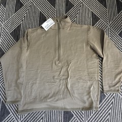 US Army Military Beige Cold Weather 1/4 Zip Undershirt Odyssey DCS – Large , REG