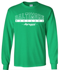 Baltimore Maryland T-Shirt Long Sleeve Graphic tee