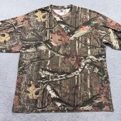 Mossy Oak Mens Size 2XL Break-Up Infinity Camo Brown Tree Leaf L/S T-Shirt 93846