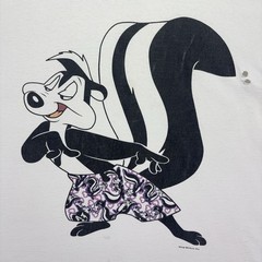 VTG 1993 Looney Tunes Pepe Le Pew Shirt – HUGE Graphic – Faded Distressed – 2XL