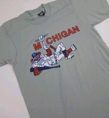 Vintage 80s Michigan District Baseball Team T Shirt Vtg Tigers Sport USA Detroit