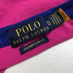 Polo Ralph Lauren Colorblock T-Shirt Blue Pink Green Yellow Custom Slim Fit XL