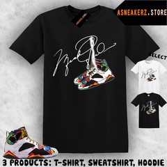 Tee Shirt Matching AJ 7 Miro 2026 To Match Sneaker Shoelace 7s T-Shirt