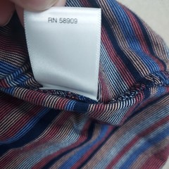 Roundtree & Yorke Mens Large Striped Pocket T Shirt Blue Pink Cotton Soft