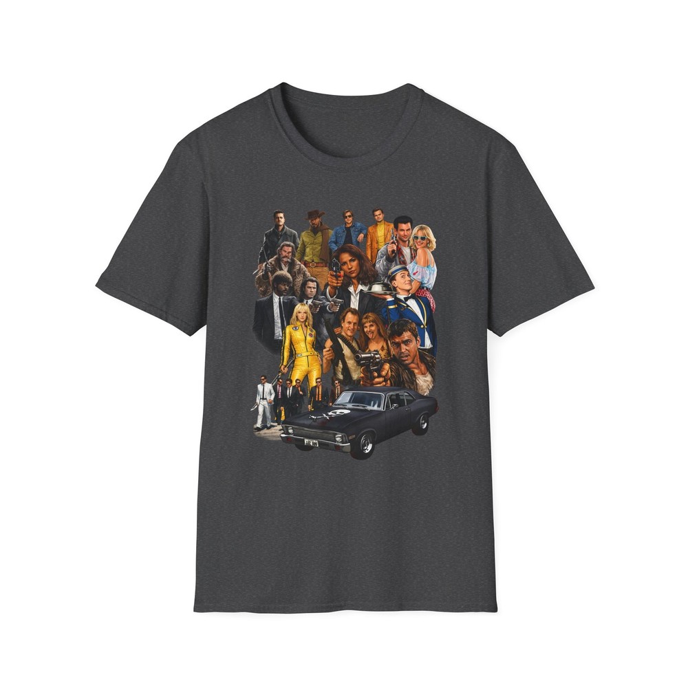 Tarantino Movie Characters T-Shirt | Retro Film Poster Style