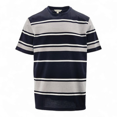 M&S AUTOGRAPH Pure Cotton Striped Textured T-Shirt