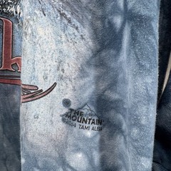 The Mountain T Shirt Blue Tie Dye Alaska Bear Wolf Fish Graphic LS Tee Men’s XL