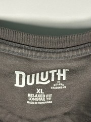 Duluth Trading Co Shirt Mens XL Relaxed Fit Longtail 100% Cotton Gray Crewneck