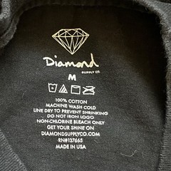Diamond Supply Co T-Shirt Mens Medium USA Made Black Skateboard Skate Crewneck