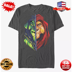 Disney The Lion King Scar Mufasa Split T-Shirt