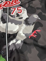Staple World Renown Pigeon Brand Black Camo Floral Bird Baseball Jersey Mens 3XL