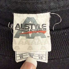 Alstyle Shirt Mens XL Black Raceco USA Racing Graphic Tee Front Back Print