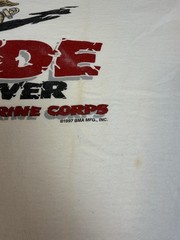 Vintage US Marine Corps USMC Shirt Mens M White Pain Pride Graphic 90s