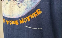 Vtg 90s Discovery Channel USA “Listen to Your Mother” Earth blue t-shirt Large