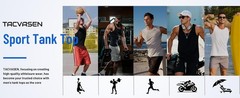 Mens UPF 50+ Tank Top Moisture Wicking Summer Sleevless Workout Gym Mucsle Shirt