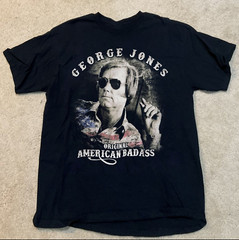 George Jones American Badass Black Short Tee Cotton Unisex Shirt