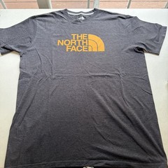 The North Face Mens Graphic T-Shirt Large Gray Yellow Half Dome Logo Tee