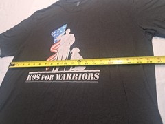K9’s For Warriors T Shirt Size Large K9s Strong USA Flag Service Dog USA
