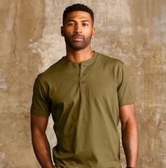 Sturdy Henley Tee-bestselling Sturdy Tee, the Sturdy Henley adds a 3-button.