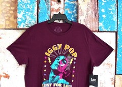 Men’s Lee Iggy Pop Graphic Tee Regular Fit Crew Neck 2XLARGE Fig NEW