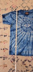 VTG 1998 Harley Davidson Shirt Size Blue Tie Dye Kids 10-12 Ocean City Maryland