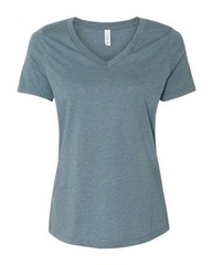 BELLA + CANVAS Women’s Relaxed Heather CVC V-Neck Tee – 6405CVC