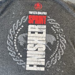 Spartan Sprint Short Sleeve Gray Logo T-Shirt Large