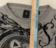 Vintage Karl Kani Gray Eye of Providence Graphic Short Sleeve Shirt Size 2XL