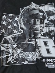 2026 2XL Kyle Busch #8 RCR Racing Patriotic American Flag Graphic T-Shirt & 1 XL