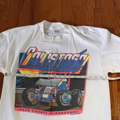 Vintage 1990s Calistoga Speedway Napa County Sprint Car T Shirt Fits Sz Large