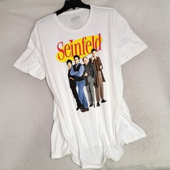 SEINFELD Shirt Mens 2XL XXL White Cast JERRY KRAMER GEORGE Casual NWT
