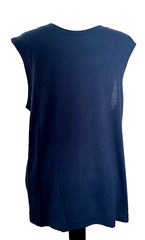 ATHLETIC WORKS DRIWORKS NAVY BLUE TRI BLEND MUSCLE Tank Sz M