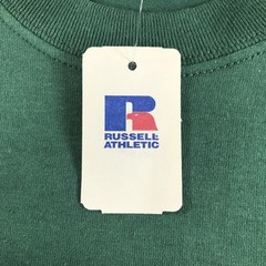 Vintage Russell Athletic Shirt Mens XL Forest Green Long Sleeve Crew Neck Cotton
