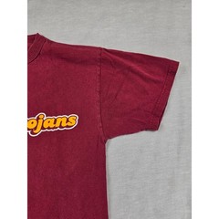 Vintage Russell Athletic USC Trojans Mens Maroon Graphic T-Shirt Small Cotton