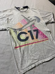 Vintage 90s C-17 Shirt Air Force Base Tultex Made in USA MEDIUM