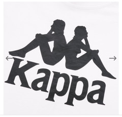 $50 KAPPA White/Black ESTESSI Regular Fit Short Sleeve Logo T-shirt Jersey NWT