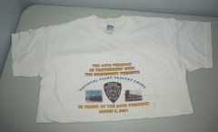 Vtg NYPD 66th Precinct 7/7 2001 National Night Against Crime T-Shirt Mens Size L