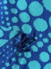 Louis Vuitton L Size Kusama All Over Pumpkin T Shirt Green Blue Cotton Tee