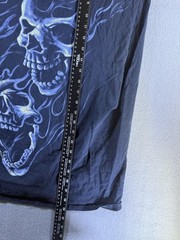 Fruit Of The Loom Shirt Mens XL Black Sleeveless Skull Flames Biker Graphic
