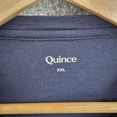 Quince Shirt Mens 2XL Blue Merino Wool V Neck Base Layer