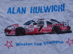 Rare VTG Single Stitch Nascar ALAN KULWICK Winston Cup Champ Double Collar Cuff