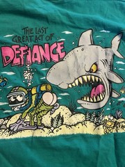 Vintage Shark T-shirt Comedy Funny Size XXL Florida Animals 90s Scuba USA