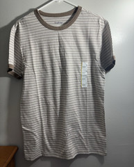 Goodfellow & Co Men’s Striped Crew Neck Short Sleeve T-Shirt Standard Fit S