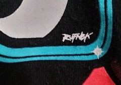 Vtg Original Rufnek Neon MARS Tshirt Mens XL Black 100% Cotton Street Retro READ