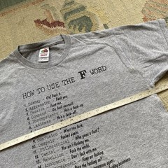 Vintage Y2K How to Use The F Word T Shirt Medium Older Brother Core Profanity