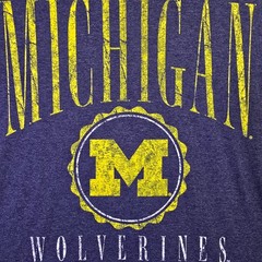 University of Michigan Shirt Men Medium YELLOW Wolverines U of M NCAA Sports NWT