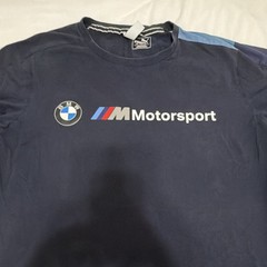 PUMA BMW M Motorsport Blue Graphic Print Crew Neck Short Sleeve T-Shirt Men L